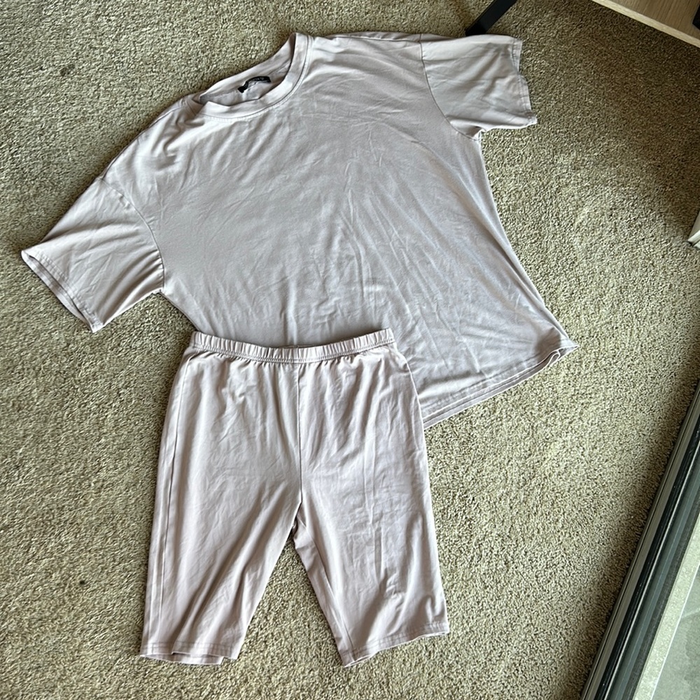 Cotton shorts and shirt matching set